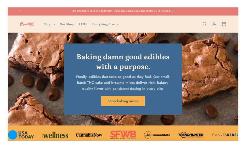 Benevolent Bakery website